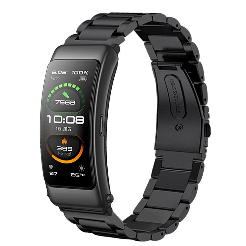 16mm Klokkereim for HUAWEI TalkBand B6 B3 Utskiftbar Klokkereim Armbånd i Rustfritt Stål Smartklokkerem for Huawei B3 B6