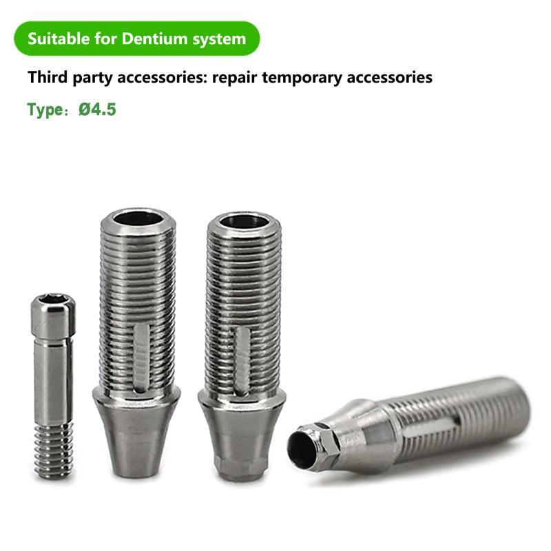 For Dentium System Temporary Abutment Hex And Non-Hex Ti-Base With A Screw For Dental Oral Surgical Screw