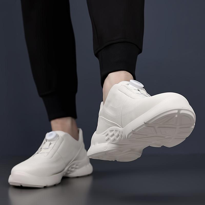 Fashion 2025 New Men's Rotary Button Casual Shoes Lightweight Walking Sneakers Breathable Flats Comfortable Outdoor Sports Shoes for Men