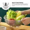 2pcs Stainless Steel Mixing Bowl Colander Rice Colander Basket Strainer Basket Vegetables Fruit Basket Washing Basin Kitchen Tool