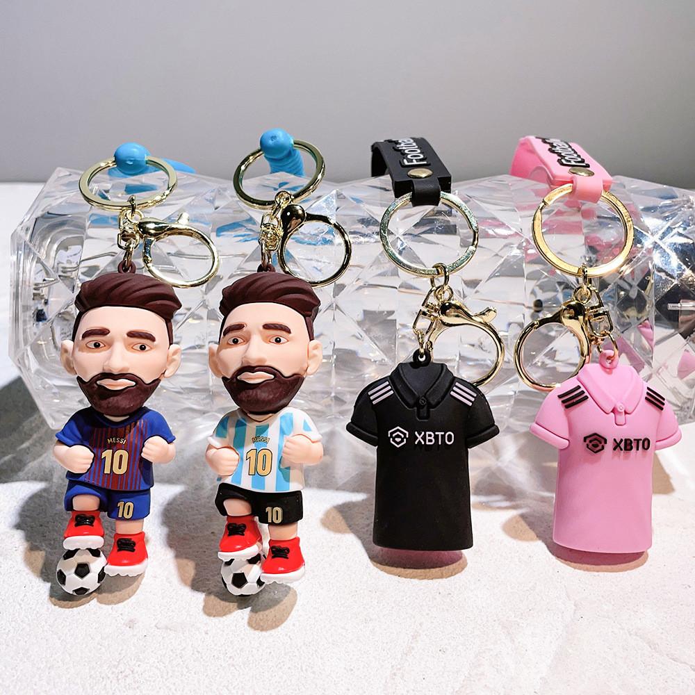 Vibrant Messi Keychain Football Star Jersey Keyring Ideal Fan Gift For Birthdays