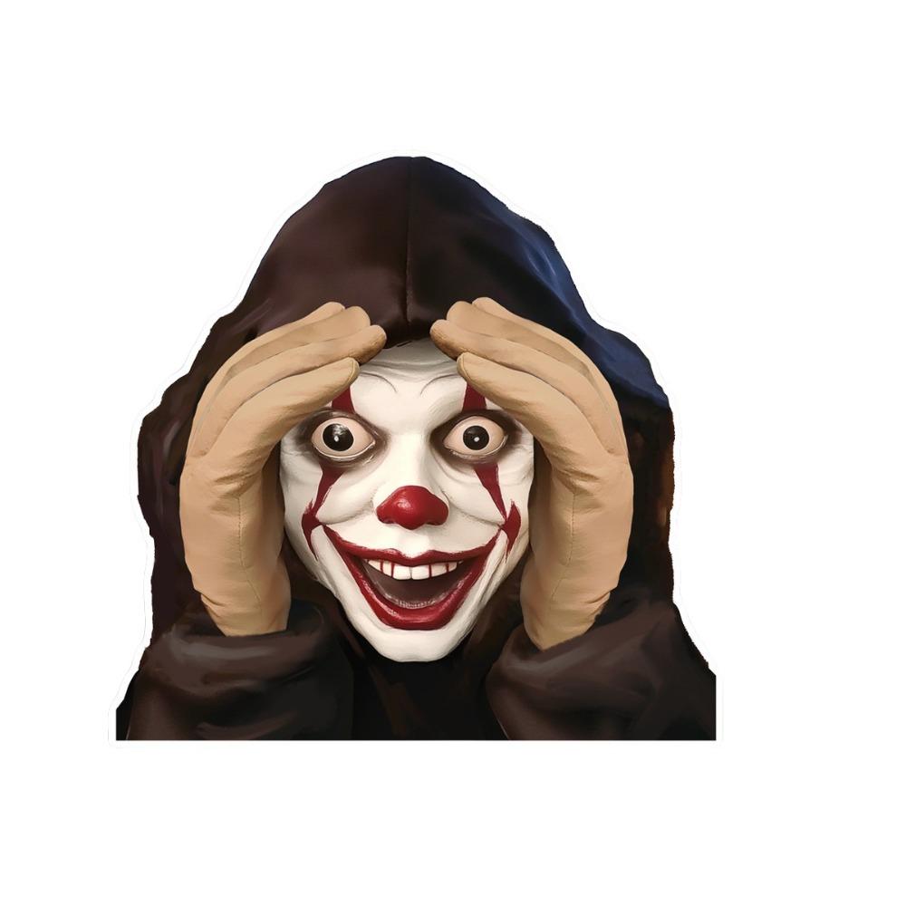 Transparent Background Scary Peeper Freak Sticker Window Clings Halloween