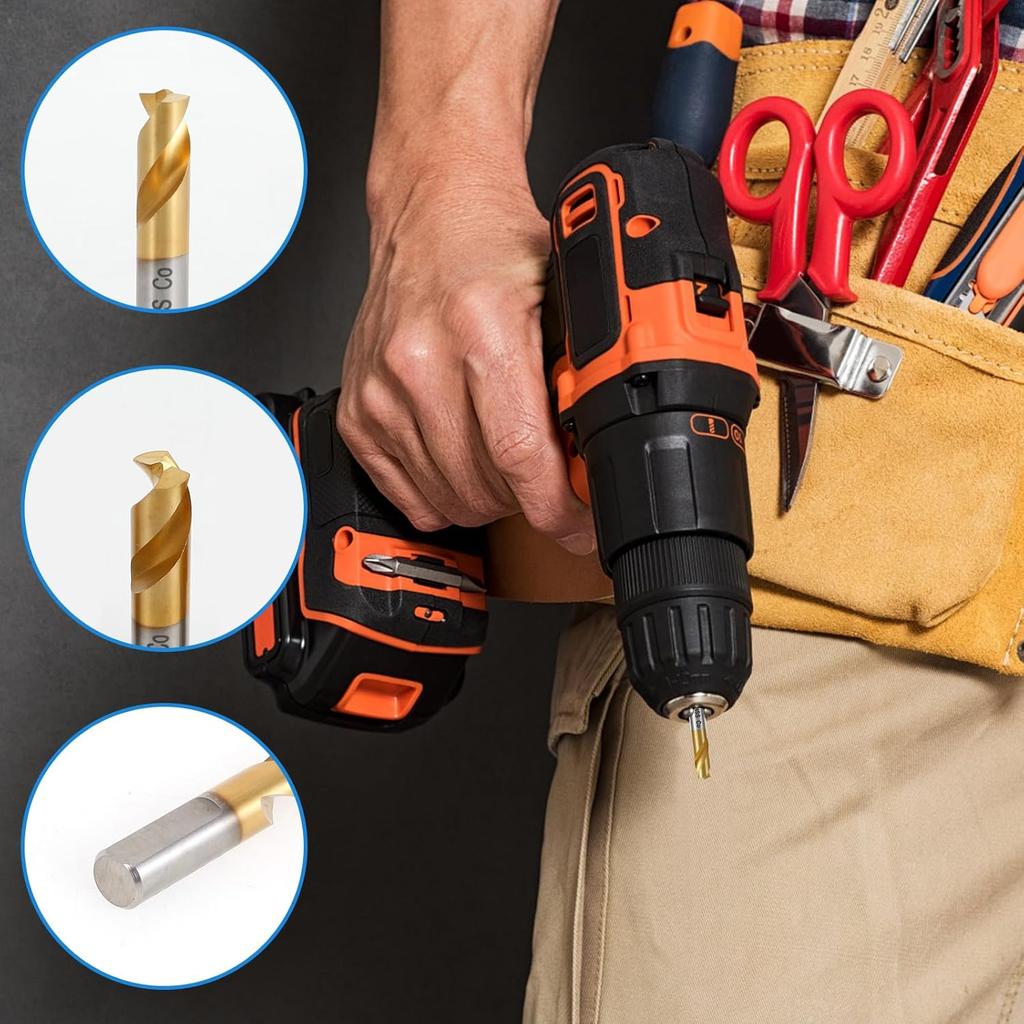 High-Speed Steel Titanium Cobalt Spot Weld Drill Straight Shank Drill Bits Removing Automotive Sheet Metal Welding Point Tools