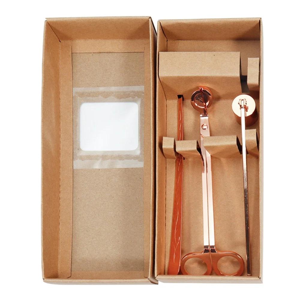 3 in1 Wick Trimmer Snuffer Differ Stainless Steel Candle Accessories Kit with Gift Box Candle Care Set DIY Candle Lover Supplies