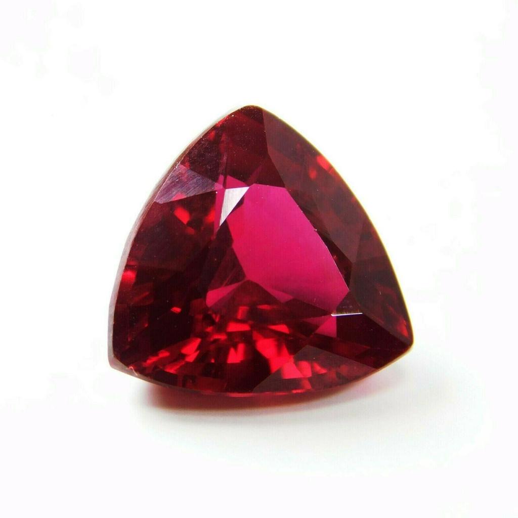Natural Red Ruby Loose Gemstone Trillion Cut 8 Ct for Jewelry Making and Gem Collections