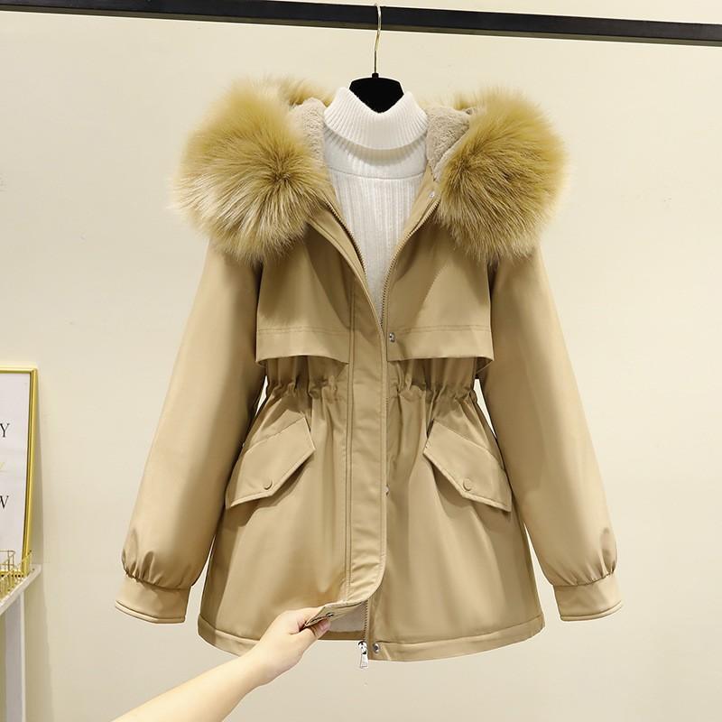 Womens Short Padded Parka Slim Fit Hooded Winter Coat Fleece Lined Warm Casual Jacket