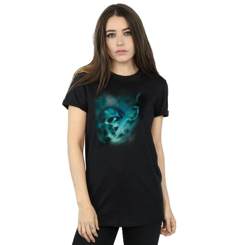 Harry Potter Womens/Ladies Voldemort Dark Mark Mist Cotton Boyfriend T-Shirt