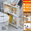 Ultra-Slim Gap Storage Cabinet Space-Saving Side Refrigerator Organizer Bathroom Kitchen Slim Storage Rack