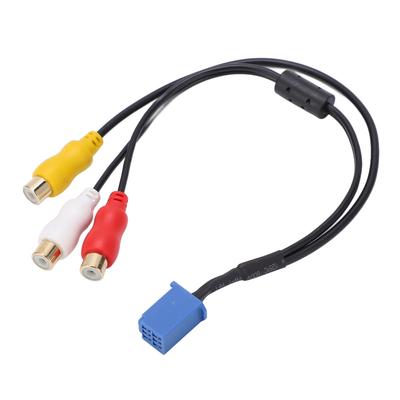 6 Pin AV 3040 Port Auto 3RCA Kabel Adapter Audio Vedio Anschluss für DVD Navigation Headunit