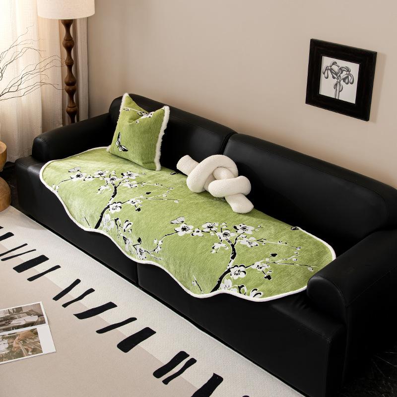 

New Irregular Special-Shaped Leather Sofa Cushion Universal Non-Slip Cover Chenier Gaibu Pastoral 90*90cm