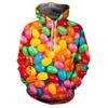 Funny Colorful Candy 3D Printed Fudge Men's Hoodie Personality Pullovers Fashion Long Sleeves Hoodie Street Sweatshirt