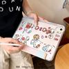 Cute Checkered Kitty Tablet Case IPad 10th/9th/8th Gen Air 5/4/3 Pro 11/12.9 Inch Anti-Slip Protective Cover