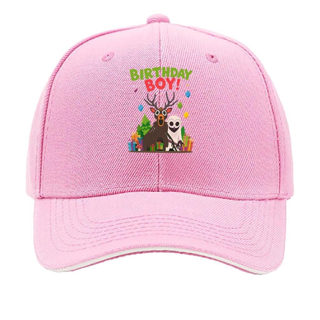 Birthday Boy Deer Owl Balloons Gifts Forest Sandwich Baseball Cap Sun Cap Outdoor Workouts Hat