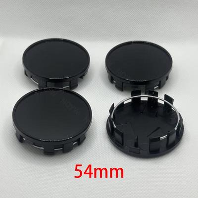 4 Teile/satz 54mm Auto Felgen Radkappen Auto Radnabenkappen Schwarz Silber ABS Kunststoff Radkappe Staubdichte Abdeckungen Auto Zubehör