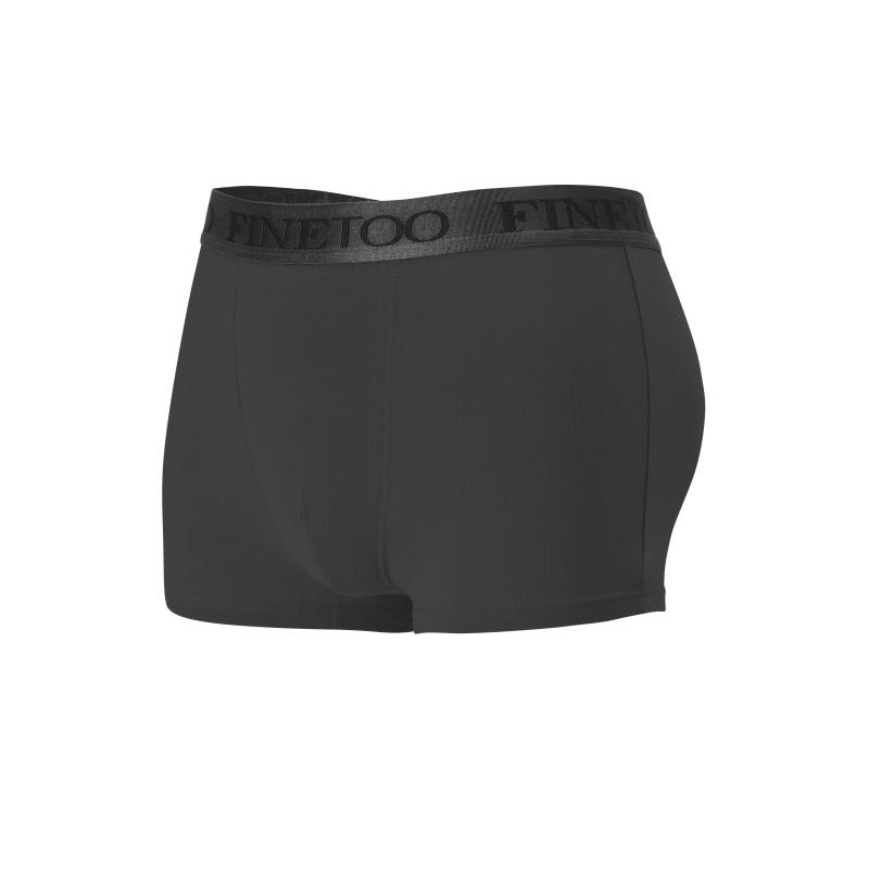 FINETOO Men Pure Cotton Boxer Brief Soft and Breathable Underwear Sweat Absorbing and Antibacterial Panties S-XXL