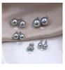 Luxury 999 Sterling Silver Hemp & Aurora Gray Pearl Earrings for Women - High-End 2024 Design