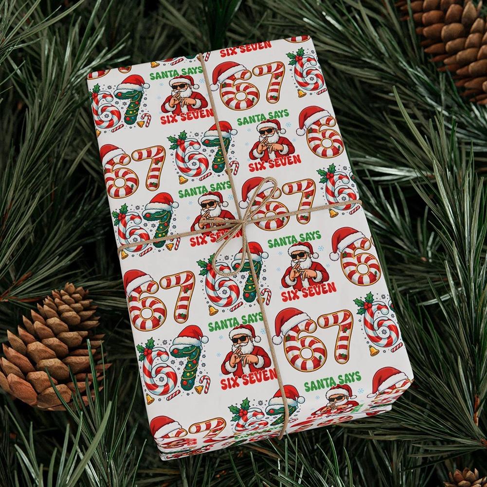 67-Meme Xmas Present Wrap Multifunctional Premium Quality For Festive Present Presentation
