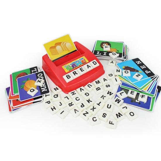 1 Set English Letter Card Learning Machine Kids Early Education Interactive Alphabet Matching Game ABC Words Spelling Learning Toy Toddlers Boys Girls