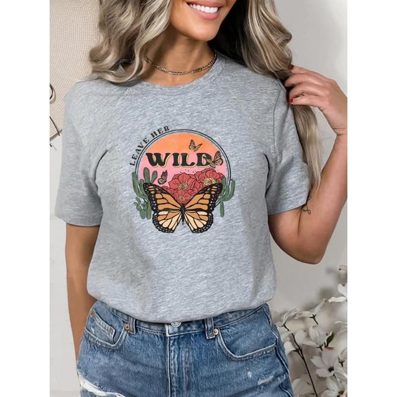 3d pattern printing short-sleeved summer graphic T-shirt ladies fashion women's clothing tops