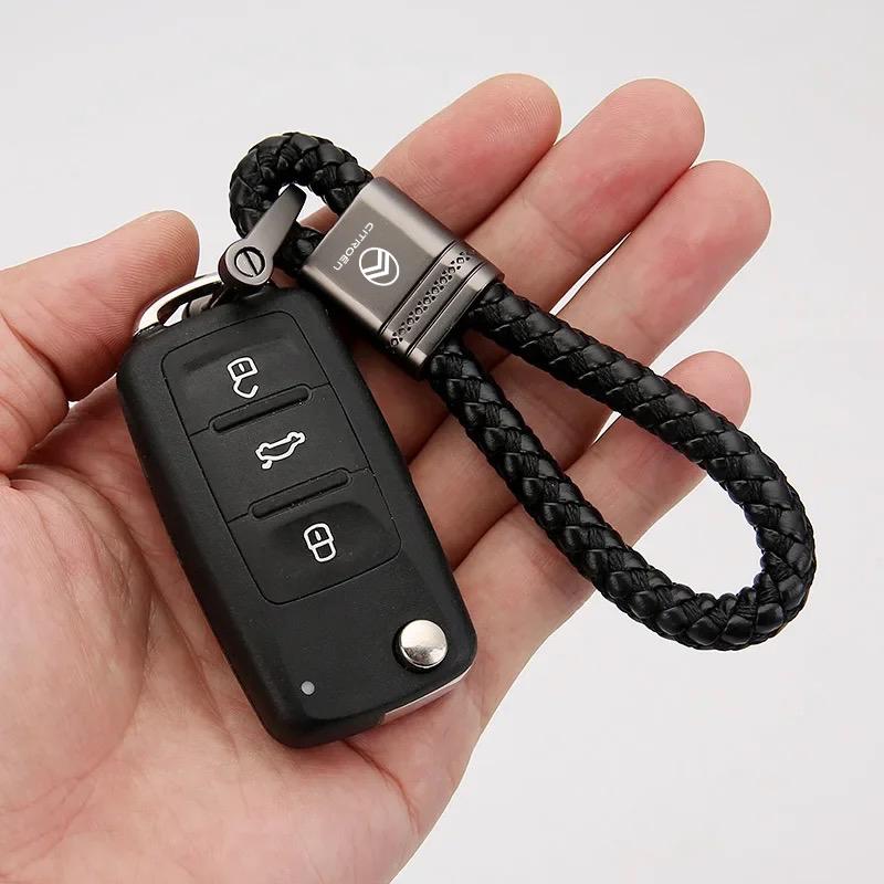 Klíčenka ze slitiny zinku Klíčenka s emblémem auta Pro Citroen C4 C3 C5 AIRCROSS C5X e-C4 X e-C3 C-Crosser C-Elysee C4 Cactus C1 Berlingo