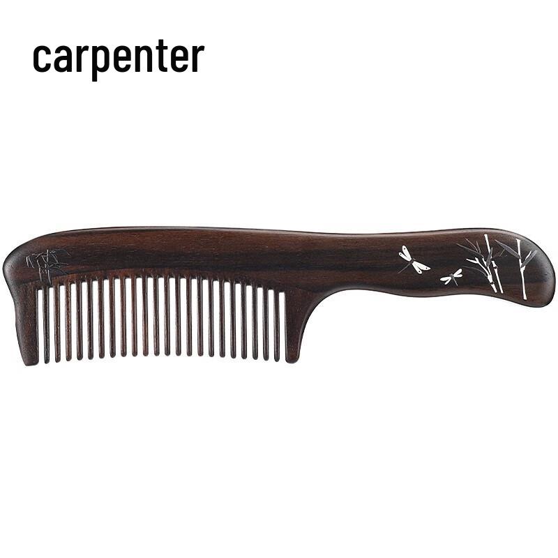 Набор гребней из черного сандала Tan Mujiang, лаковая роспись