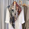 Yiye Zhiqiu Versatile Case Twill Shawl Silk 90 Square Scarf Silk Light Luxury Silk Scarf Women