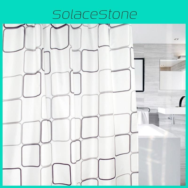 Quadratische Karoduschvorhang mit Haken Wasserdicht und Langlebig Badezimmerabdeckung für Stilvolle Dekoration