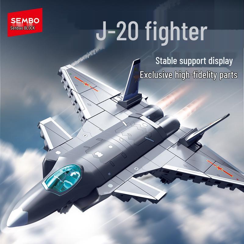 J-20 Stealth Fighter Compatible Model Kit for LEGO
