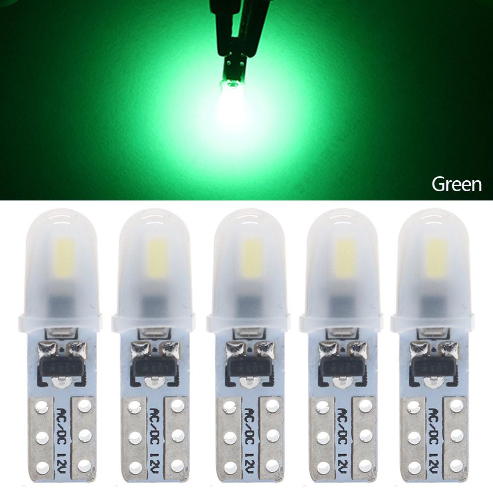 10 Peças T5 Luzes de Painel de Carro Automotivo 2 3014 SMD Lâmpada LED Branca 12V DC