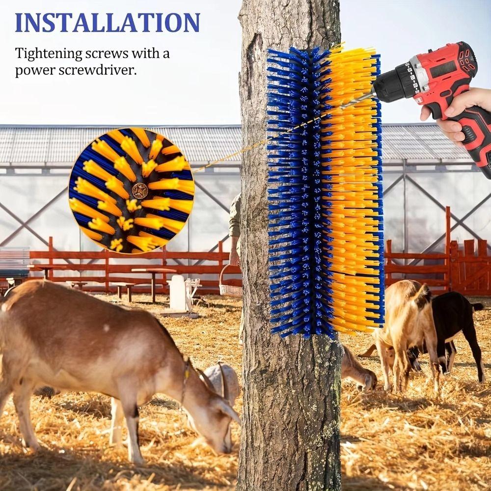 Deep Massage Livestock Grooming Brush Cylinder Brush Quick-Connect System Massage Grooming Tool Grooming Brush Itch Relief