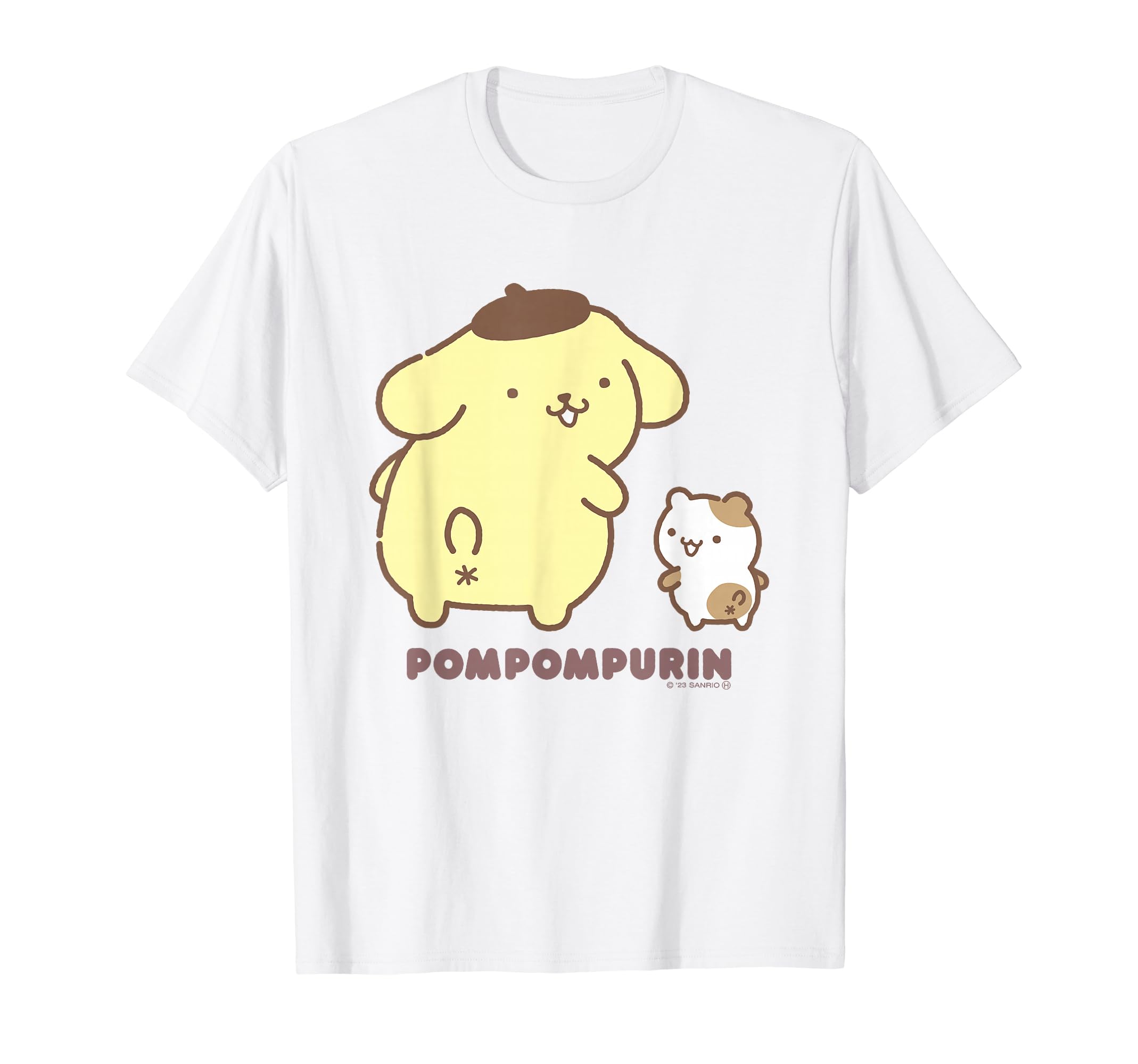 

Футболка Pompompurin с поворачивающимся рисунком, светлый цвет чёрный