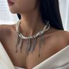 Elegant Irregular Imitation Pearl Beads Necklace for Women Vintage Party Wedding Tassels Choker Fashion Jewelry Accessories Gift
