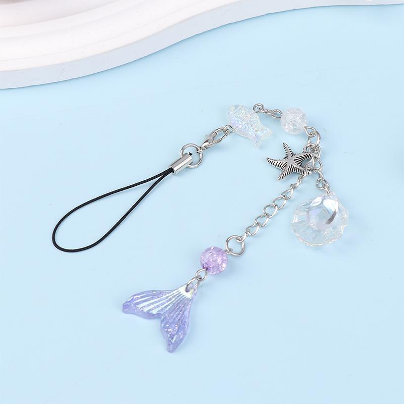 Sirenă stea de mare farmec telefon estetic șnur breloc breloc Y2K bijuterii geantă aparat de fotografiat pandantiv accesorii lucrate manual