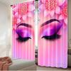 Flat Printing Party Curtain Floral Beauty Glam Digital Printed Polyester Drapes Festive Curtains Use Entryway Room Set Of 2 Made