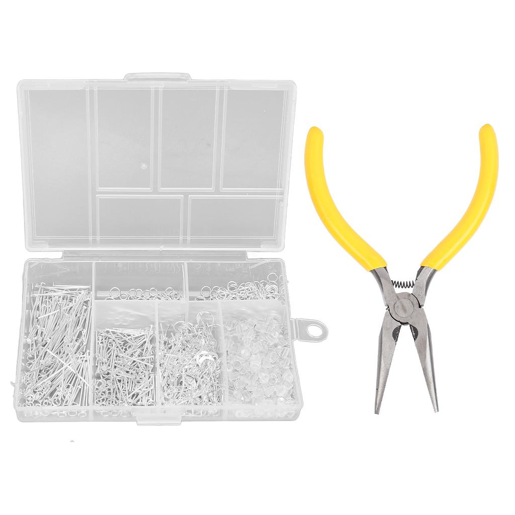 Jewelry Making Kit Alloy DIY Jewelry Accessories with Needle Nose Plier for Earring Pendant