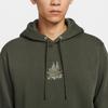 Nike Men's Sports Casual Pullover Hoodie In Dark Green
