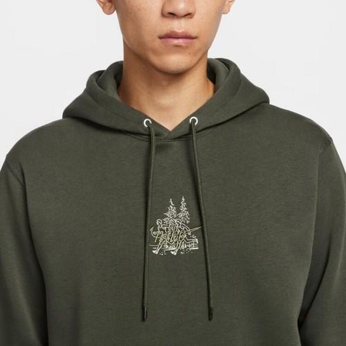 Nike Men's Sports Casual Pullover Hoodie In Dark Green
