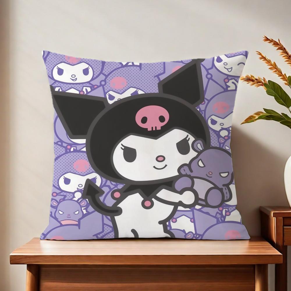 K-Kuromi-I Cute Cushion Cover For Pillow Printing Sofa Decoration Home Car Room Coffee Shop Office Nordic Simplicity