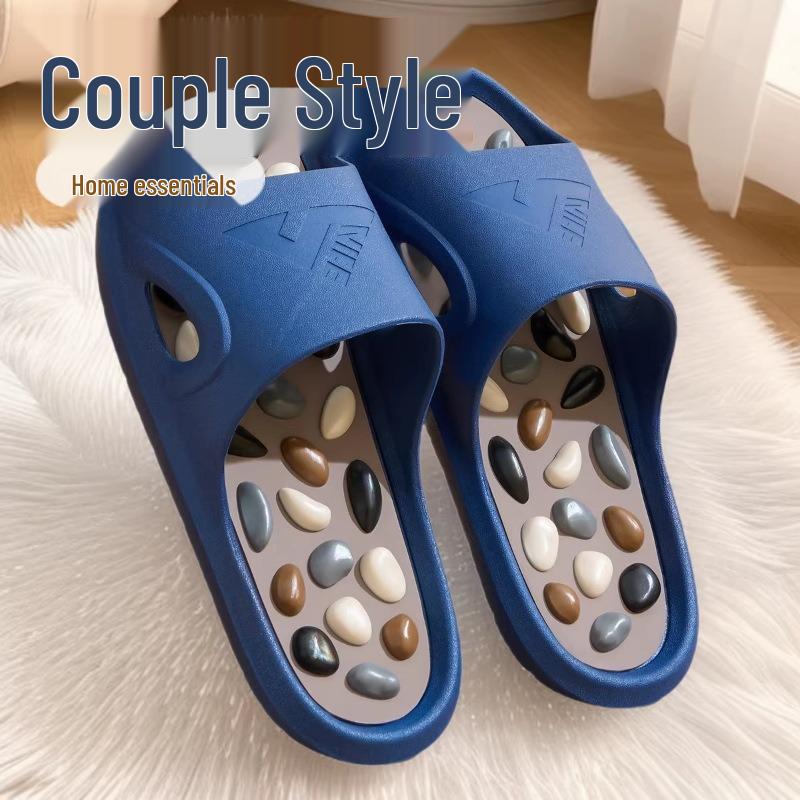Men's Massage Acupressure Slippers - Non-Slip Sandals for Home Foot Therapy, Summer PVC Design