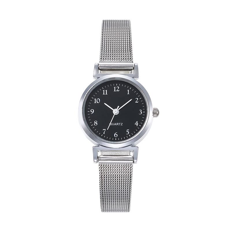 Women's Small Dial Mesh Band Quartz Watch: Stylish & Simple for Students
