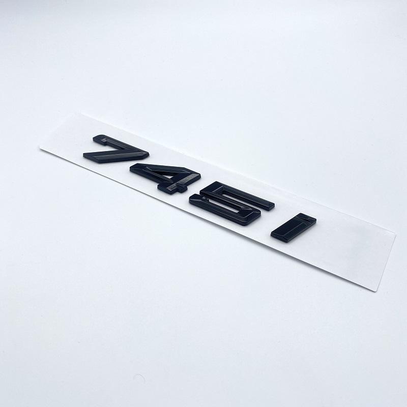 Chrom Schwarz 730i 740i 745i 750i 760i ABS Emblem für BMW 7er Reihe F03 F04 G112 Auto Heck Kofferraum Logo Aufkleber Zubehör tx2
