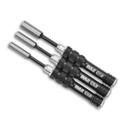 RAYWOOD DULO Set de Mini Destornilladores RC para Reparación, Mantenimiento de Coches RC y Configuración de Drones de Radio Control (Caja, Negro Mate)