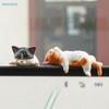 5Pcs Cute Cat Figurines - Adorable Cat Car Dashboard Ornaments (Lyingsitting Poses) For Car Interior Decor  Desk Decoration