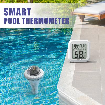 Pool Thermometer Wireless LCD Screen 360 Degree Visibility Pool Thermometer Floating Sy Rd Pool Thermometer for Swimming Pool Hot Tubs Pond Test Kits