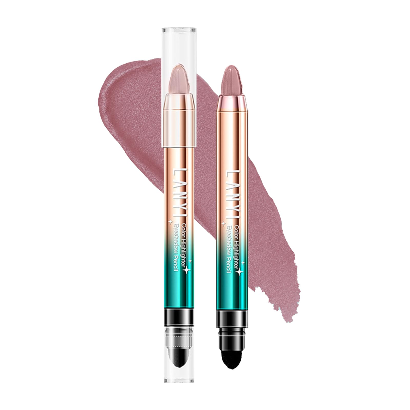 

Gevlonecirly 2-in-1 Eyeshadow Pen - Double-ended eyeshadow stickhighlighter for high pigmentation, party makeup, versatile use, smudge-proof,