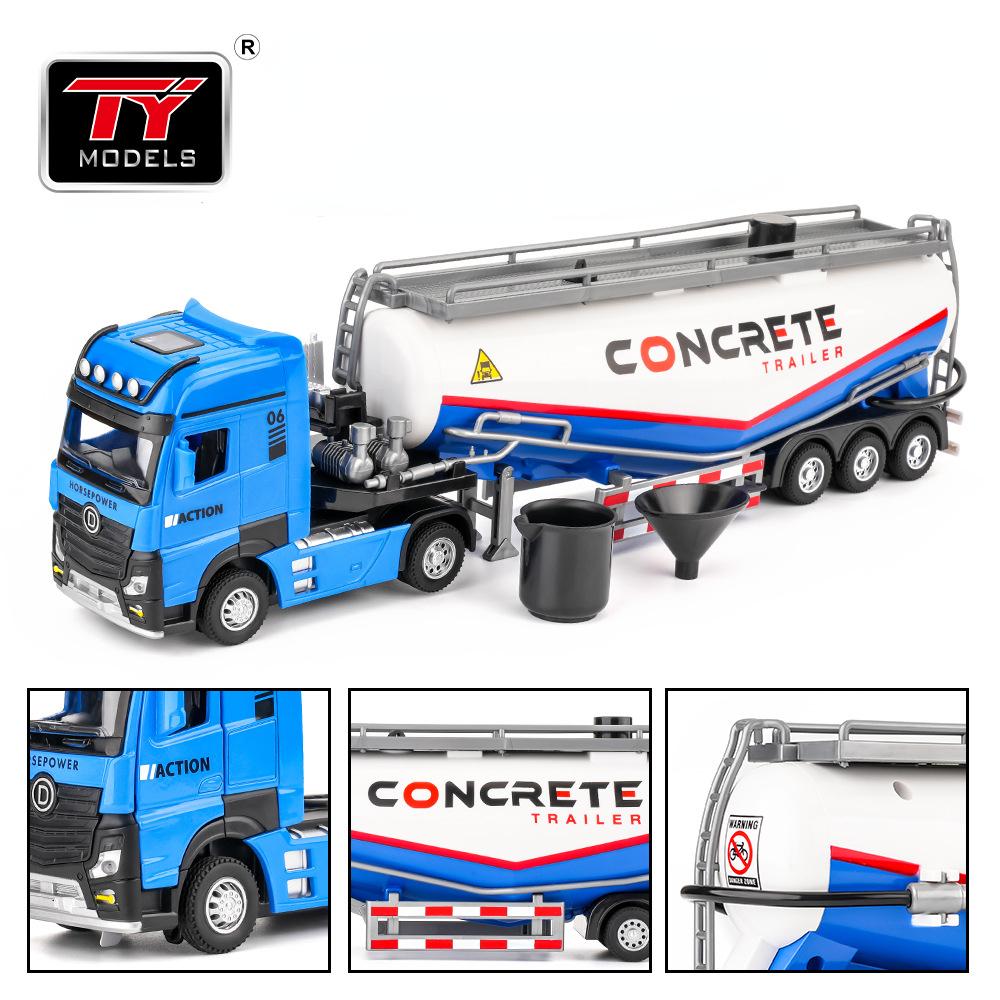 1/50 Maßstab Legierung Schlammpumpenwagen Modell Diecasts Fahrzeugmodell Spielzeug Mit Licht Ton Ingenieurfahrzeuge Auto Für Jungen Weihnachtsgeschenke