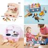 Children Multifunction Wooden Stove Grill Toy For Creative Activities Cookery