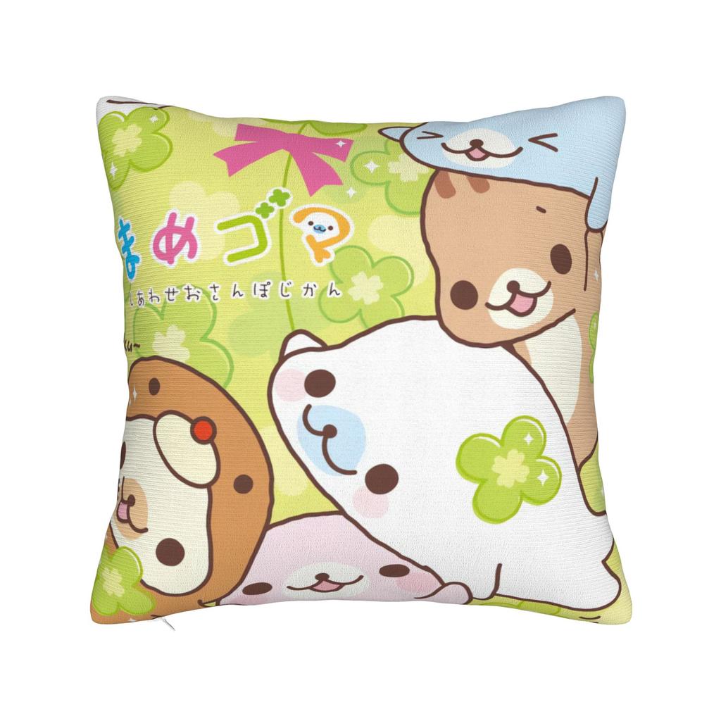 White Seal Strawberry Pillow Cover Mamegomas Comfy Cushion Cover Vintage Pillow Case For Sofa Bedroom Home Decor
