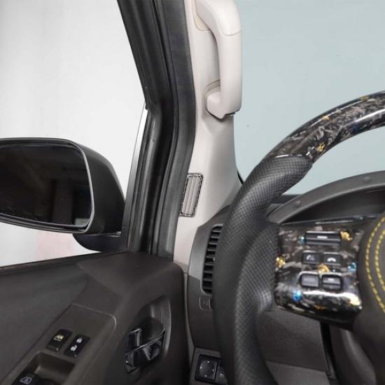 Soft Carbon Fiber A-pillar Air Vent Frame Trim Sticker For Nissan Frontier 05-21