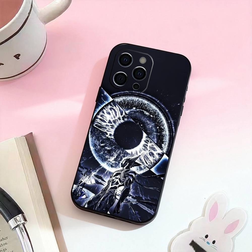 Anime O-One P-Punch Man  Phone Case For iPhone 17,16,15,14,13,12,11 Plus,Pro Max,Soft Silicone Black Cover